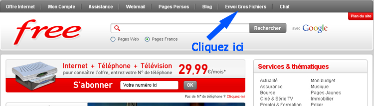 Formation Joomla Rennes : envoi de gros fichiers avec Free.dl