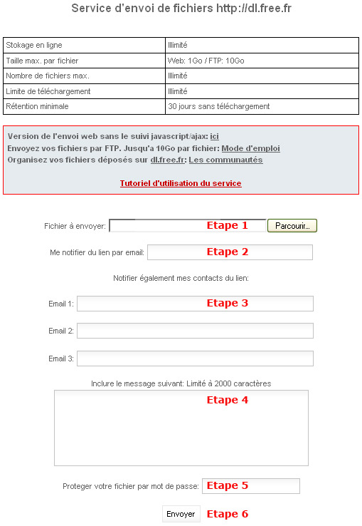 Formation Joomla Rennes : Envoyer des fichiers volumineux avec Free.dl
